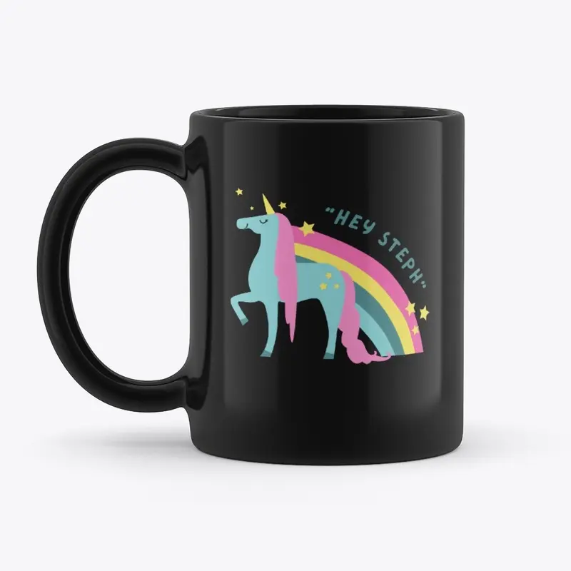 Black Hey Steph Mug